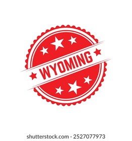WYOMING Diseño de sello de goma. ILUSTRACIÓN VECTORIAL.