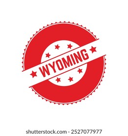 WYOMING Rubber stamp design. VECTOR ILLUSTRATION.