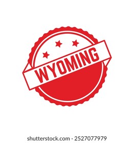 WYOMING Rubber stamp design. VECTOR ILLUSTRATION.