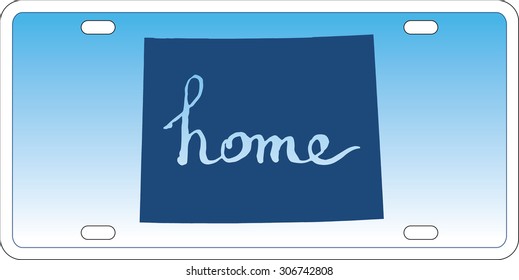 Wyoming state license plate vector