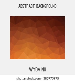 Wyoming state map in geometric polygonal style.Abstract tessellation,modern design background. Vector illustration EPS8