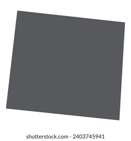 Wyoming state map. Map of the U.S. state of Wyoming.