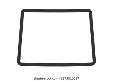 Wyoming state map. US state map. Wyoming outline symbol. Vector illustration