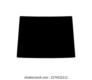 Wyoming state map. US state map. Wyoming silhouette symbol. Vector illustration