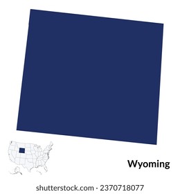 Wyoming State Map. Map of Wyoming. USA state map