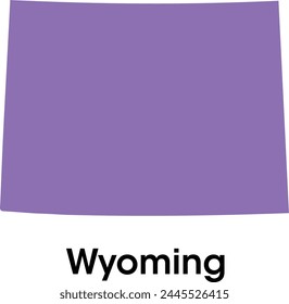 Wyoming state map in vectors