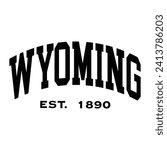 Wyoming typography design for tshirt hoodie baseball cap jacket and other uses vector

