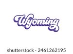 Wyoming typography design for tshirt hoodie baseball cap jacket and other uses vector