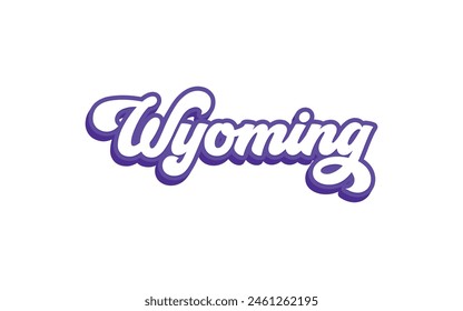 Wyoming typography design for tshirt hoodie baseball cap jacket and other uses vector