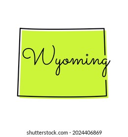 Wyoming - USA map vector stock illustration design template.