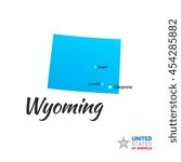 Wyoming USA State Map
