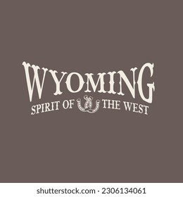 Wyoming Wild West Ranch Vector Graphic