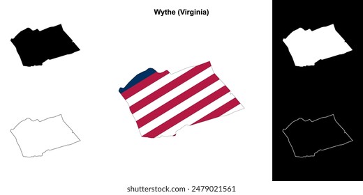 Wythe County (Virginia) outline map set