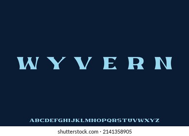 Wyvern alphabet font design, suitable for cover design, poster, t-shirt, magazine, logotype, creative design, Vector illustration.