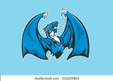 WYVERN DRAGON  MASCOT EPS LOGO VECTOR