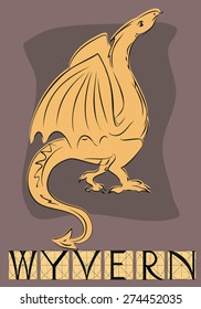 Wyvern with title