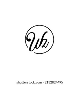 WZ concepto femenino concepto logotipo inicial mejor para la belleza y la moda