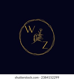WZ elegant wedding initial logo in high quality professional design that will print well across any print media