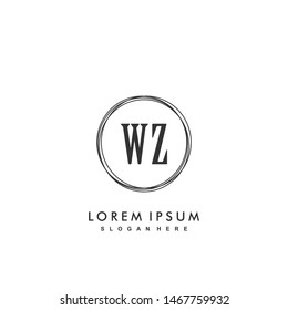 WZ Initial beauty monogram logo vector