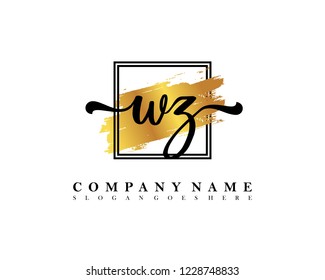 WZ Initial handwriting logo concept