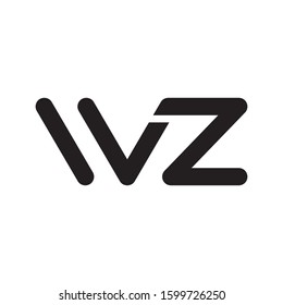 WZ initial letter logo template vector icon design