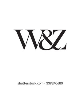 W&Z Initial logo. Ampersand monogram logo