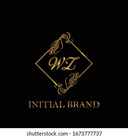 WZ Initial wedding logo template vector	