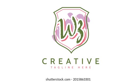 WZ Initials, handwriting logo vector
