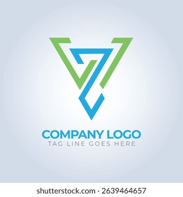 Wz letter company logo design art