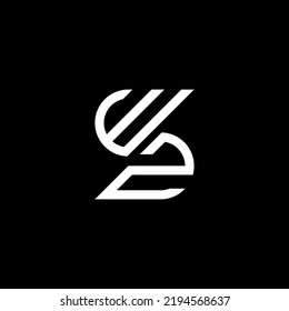 Diseño creativo del logotipo de la letra WZ con gráfico vectorial, logotipo WZ simple y moderno.