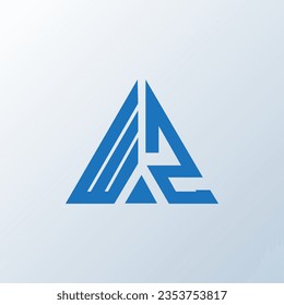 WZ letter logo creative design. WZ unique design.
