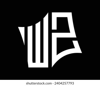 WZ letter logo design vector art