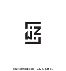 WZ square concept retro logo in high quality professional design that will print well across any print media