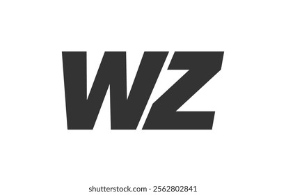 WZ Techno Editable Font Logo For Corporate Branding. Bold, Futuristic Design With Unique Typographic Ideas. Minimal Custom Type And Dynamic Letter Variations For Promotion, Printing, And Book Titles