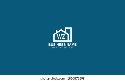 WZ W Z initial based abstract modern minimal creative logo vector template image. real estate homie logo