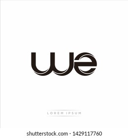 wz w z Initial Letter Split Lowercase Modern Monogram linked outline rounded logo