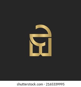 WZ, ZW, Abstract initial monogram letter alphabet logo design