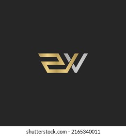 WZ, ZW, Abstract initial monogram letter alphabet logo design