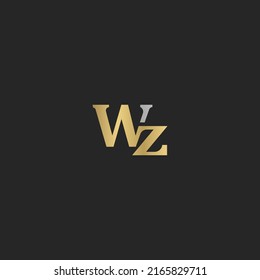 WZ, ZW, Abstract initial monogram letter alphabet logo design