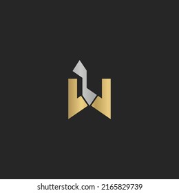 WZ, ZW, Abstract initial monogram letter alphabet logo design