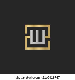 WZ, ZW, Abstract initial monogram letter alphabet logo design