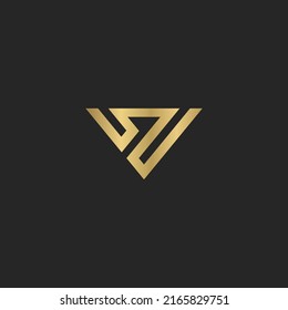 WZ, ZW, Abstract initial monogram letter alphabet logo design