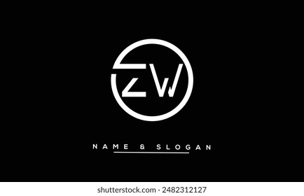 WZ, ZW Abstract Letters Logo Monogram