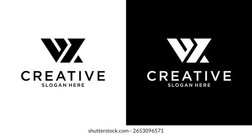 Vector de diseño de logotipo de letra inicial WZ o ZW