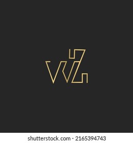 WZ, ZW, W AND Z Abstract initial monogram letter alphabet logo design