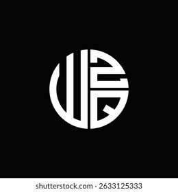 WZQ logo WZQ icon WZQ monogram WZQ letter minimalist Circle flat Unique modern abstract logo design.
