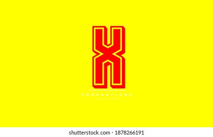 X abstrakte Initialen Monogramm Buchstaben Textsymbol-Alphabet Logo-Design