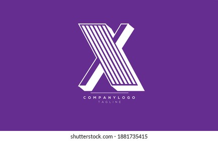 X abstrakte Initialen Monogramm Buchstaben Textsymbol-Alphabet Logo-Design