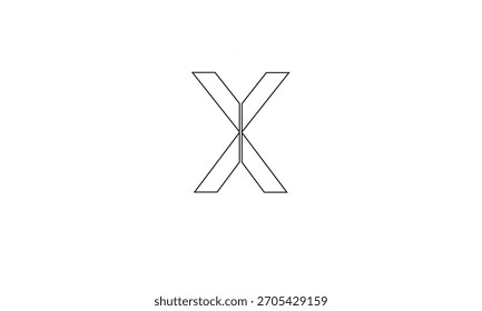 X MONOGRAMA DE LOGOTIPO DE LETRA ABSTRACTAS