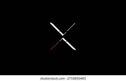 X MONOGRAMA DE LOGOTIPO DE LETRA ABSTRACTAS